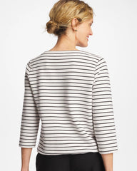 Chico's US - Zenergy® Striped Ottoman Drawstring Top