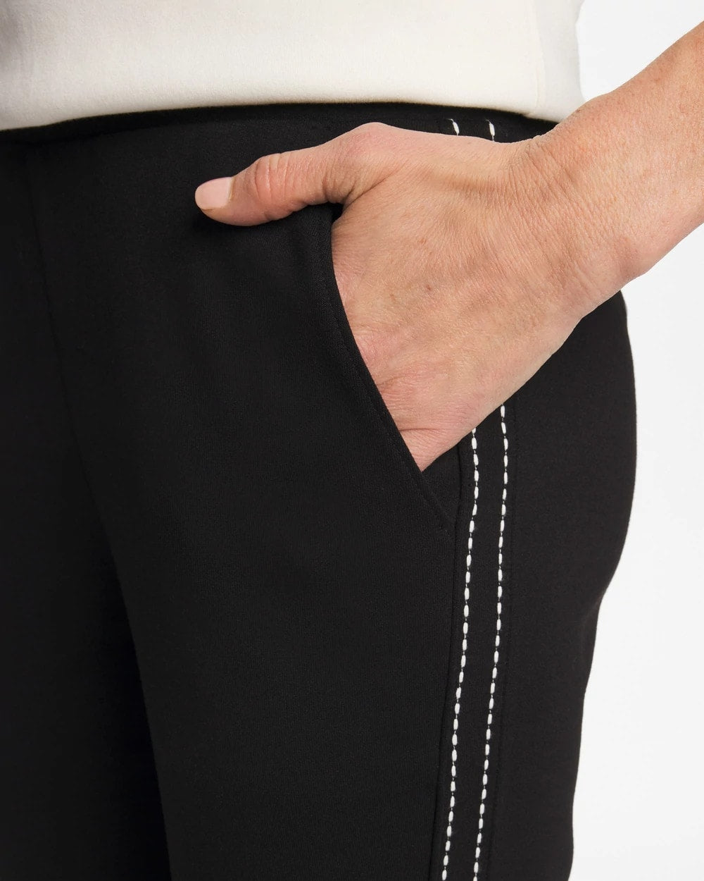 Chico's Discount - Zenergy® Double-Knit Pick Stitch Ankle Pants