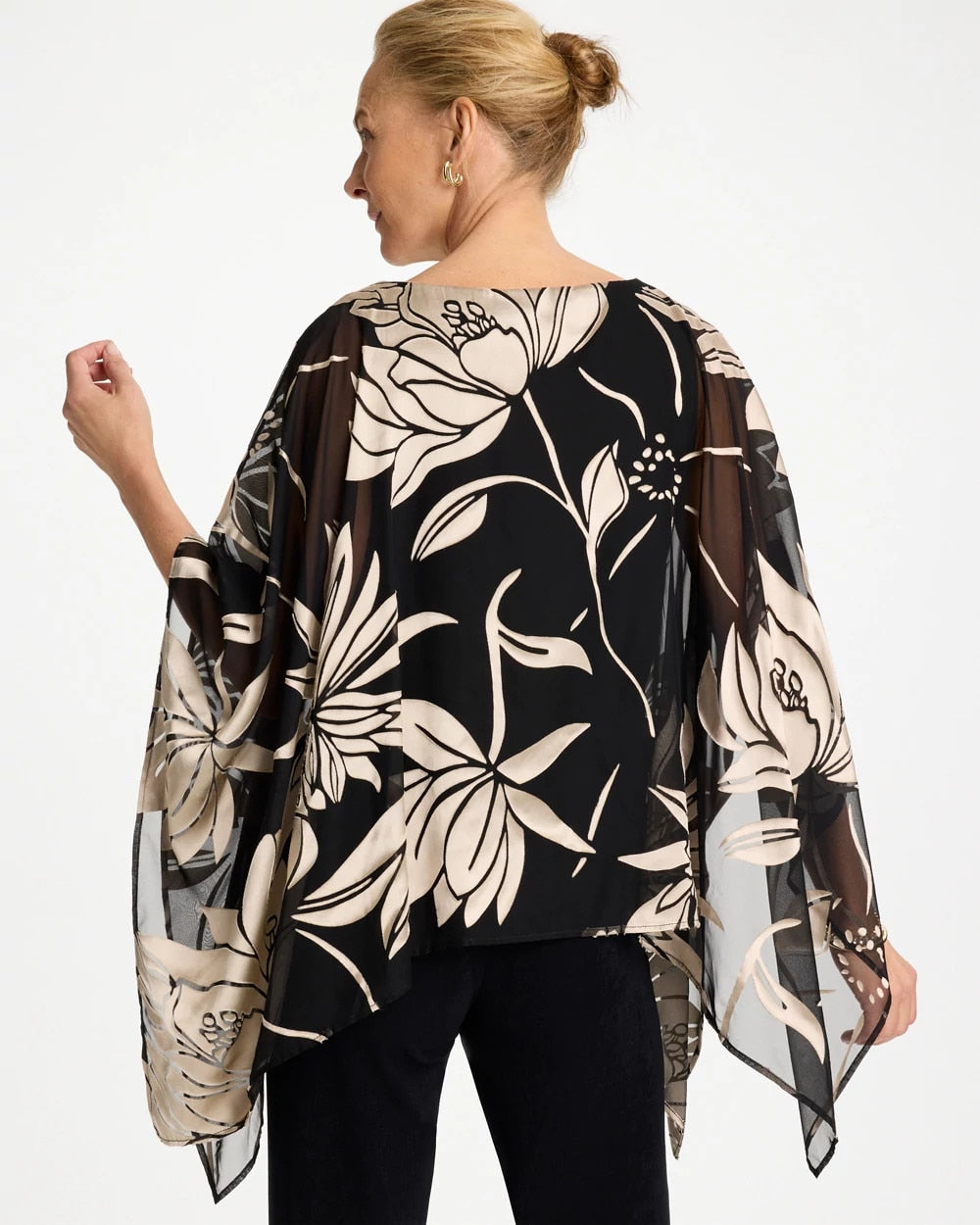 Chico's For Sale - Travelers™ Burnout Floral Chiffon Top