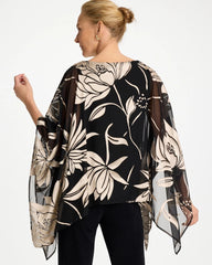 Chico's For Sale - Travelers™ Burnout Floral Chiffon Top