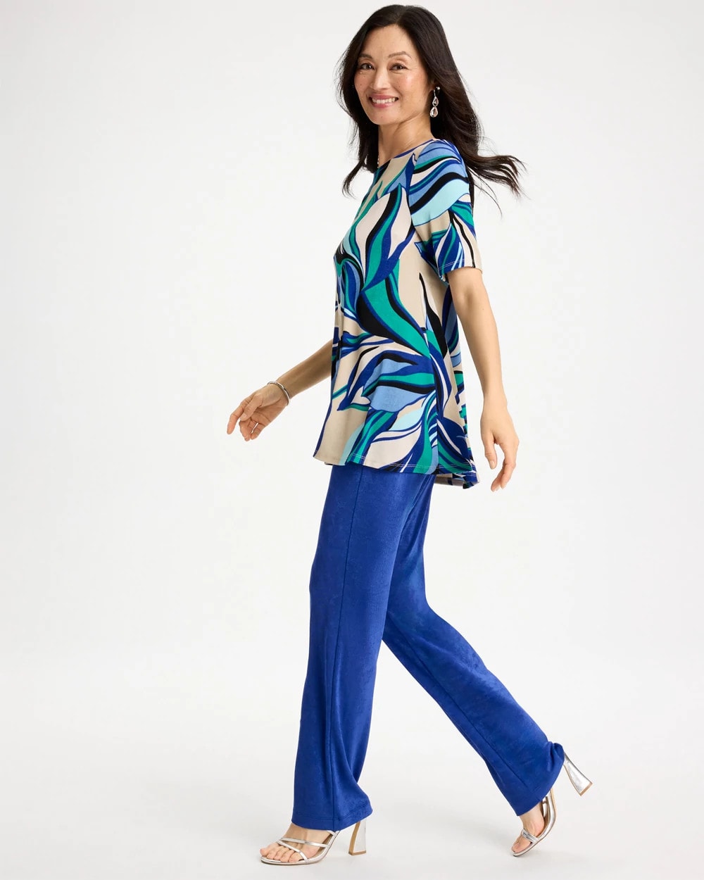 Chico's Discount - Travelers™ Marble Flora Swing Tunic