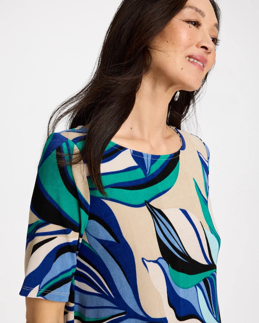 Chico's Discount - Travelers™ Marble Flora Swing Tunic