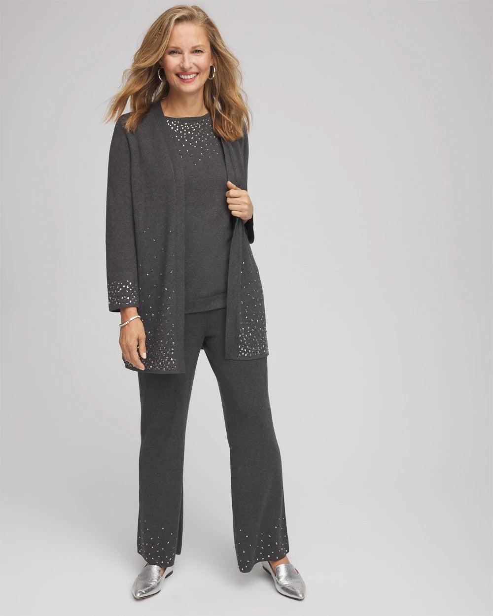 Chico's Outlet - Travelers™ Embellished Straight-Leg Pants