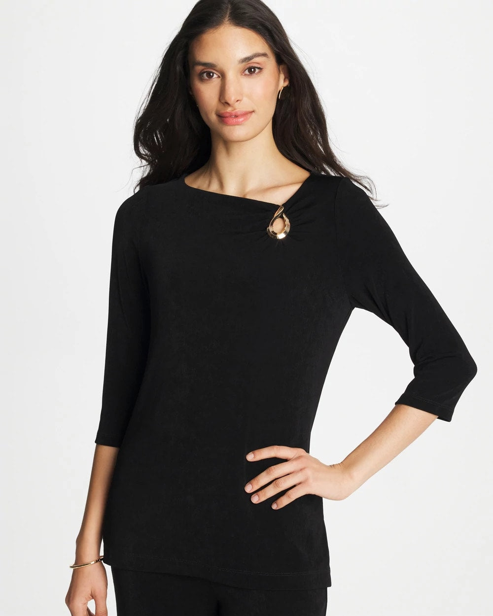 Chico's Online - Travelers™ Hardware 3/4 Sleeve Tunic