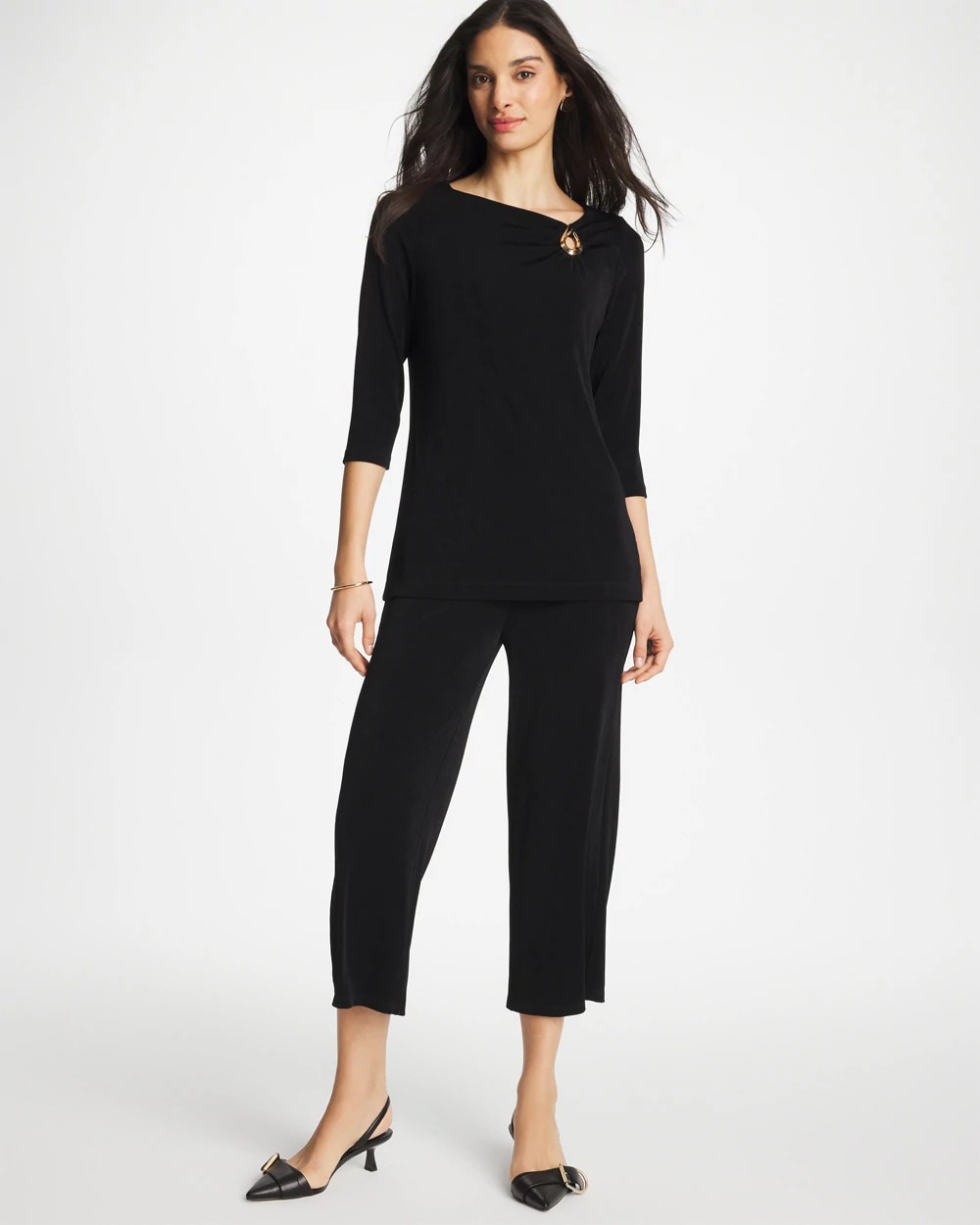 Chico's Online - Travelers™ Hardware 3/4 Sleeve Tunic