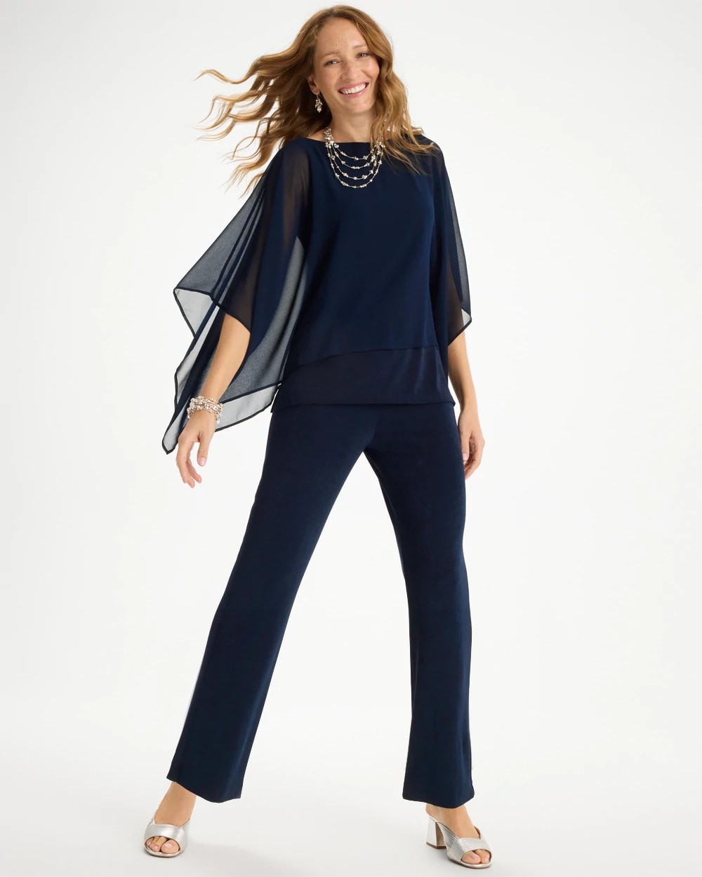 Chico's / Travelers™ Chiffon Layered Top