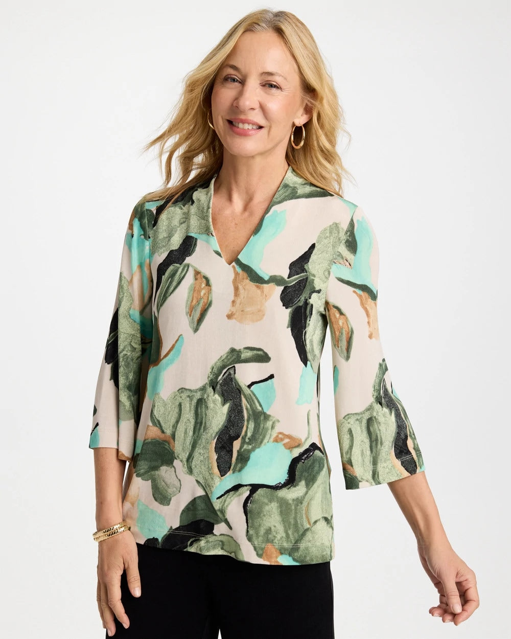 Chico's On Sale - Travelers™ Bloom V-Neck Kimono Top