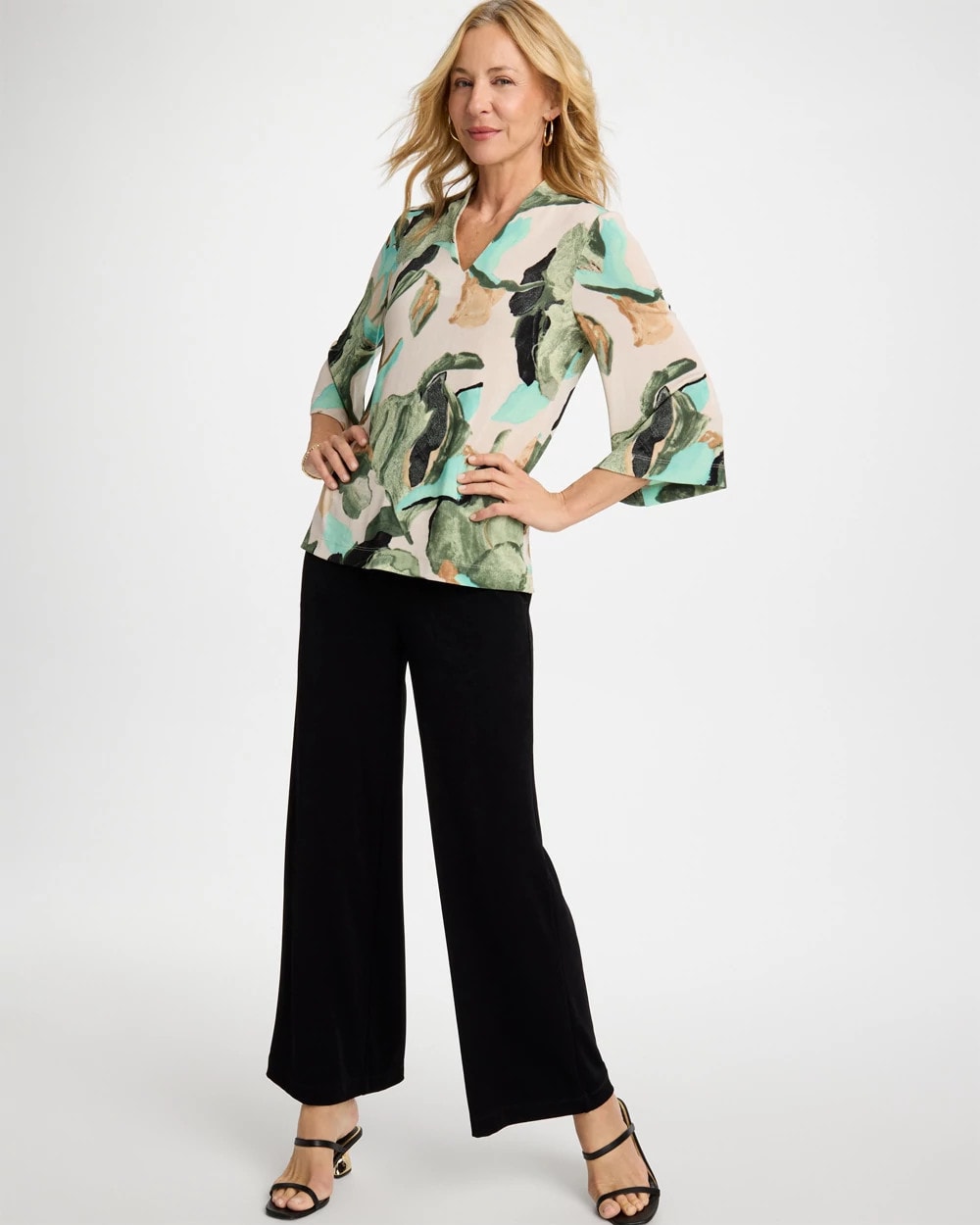 Chico's On Sale - Travelers™ Bloom V-Neck Kimono Top