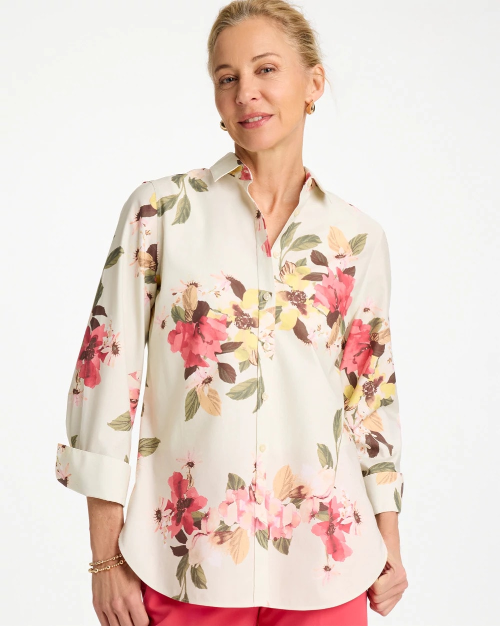 Chico's Outlet - No Iron™ Printed Stretch Shirt