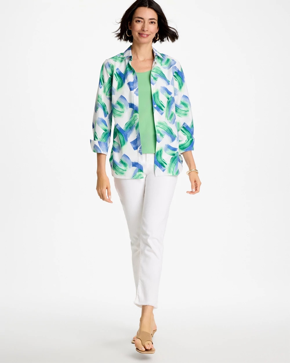 Chico's Online - No Iron™ Printed Stretch Shirt