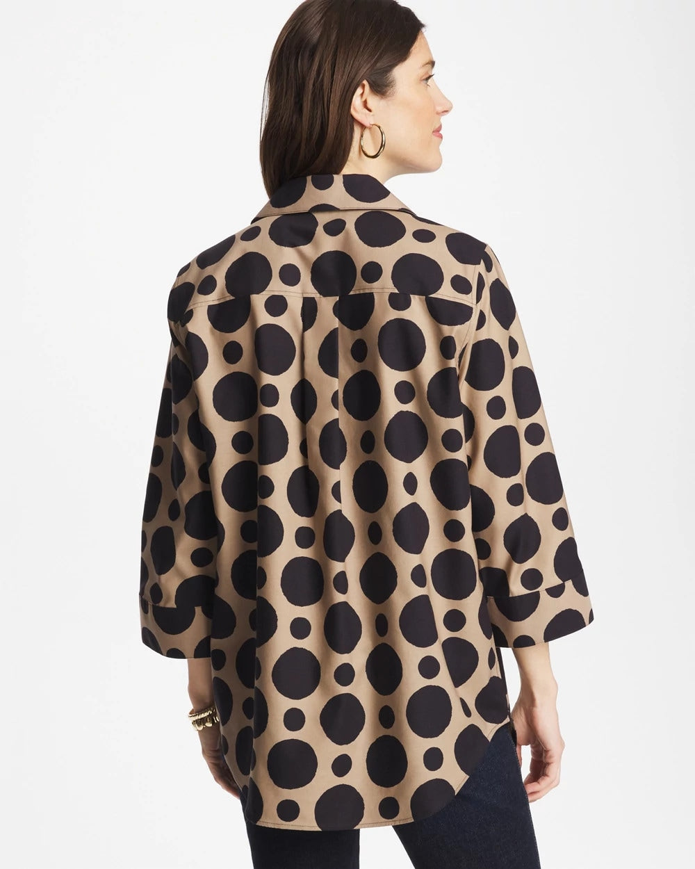 Chico's Discount - No Iron™ Stretch Global Dots Popover Tunic