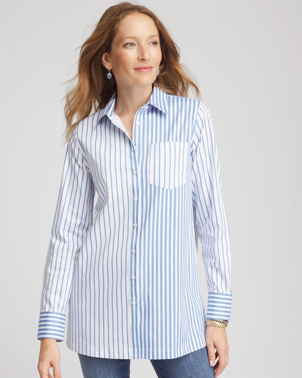 Chico's On Sale - No Iron™ Stripe Mix Tunic