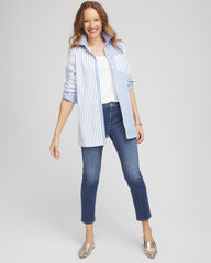 Chico's On Sale - No Iron™ Stripe Mix Tunic