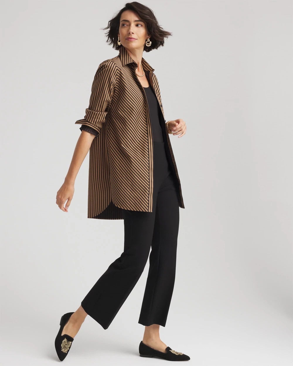 Chico's Outlet - No Iron™ Slimming Imperial Stripe Tunic