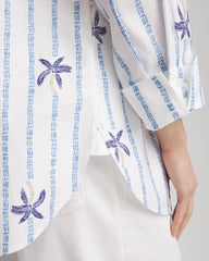 Chico's / No Iron™ Palm Striped Sateen Shirt