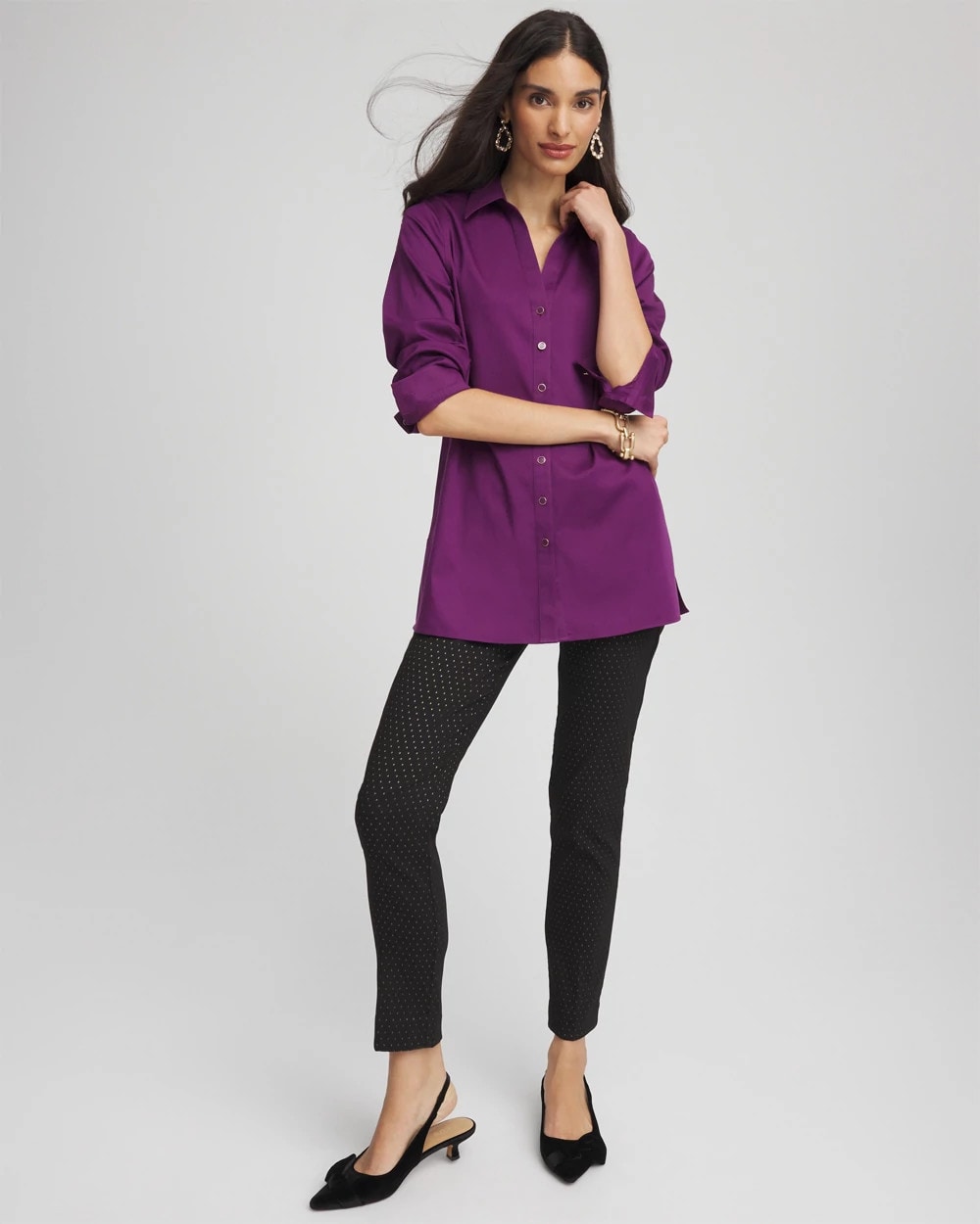 Chico's On Sale - No Iron™ Novelty Button Tunic