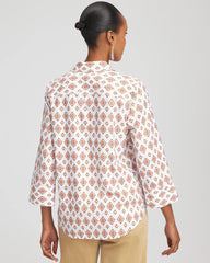 Chico's US - No Iron™ Tie-Front Geo-Print Shirt