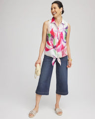 Chico's / No Iron™ Bloom Linen Tie-Front Shirt