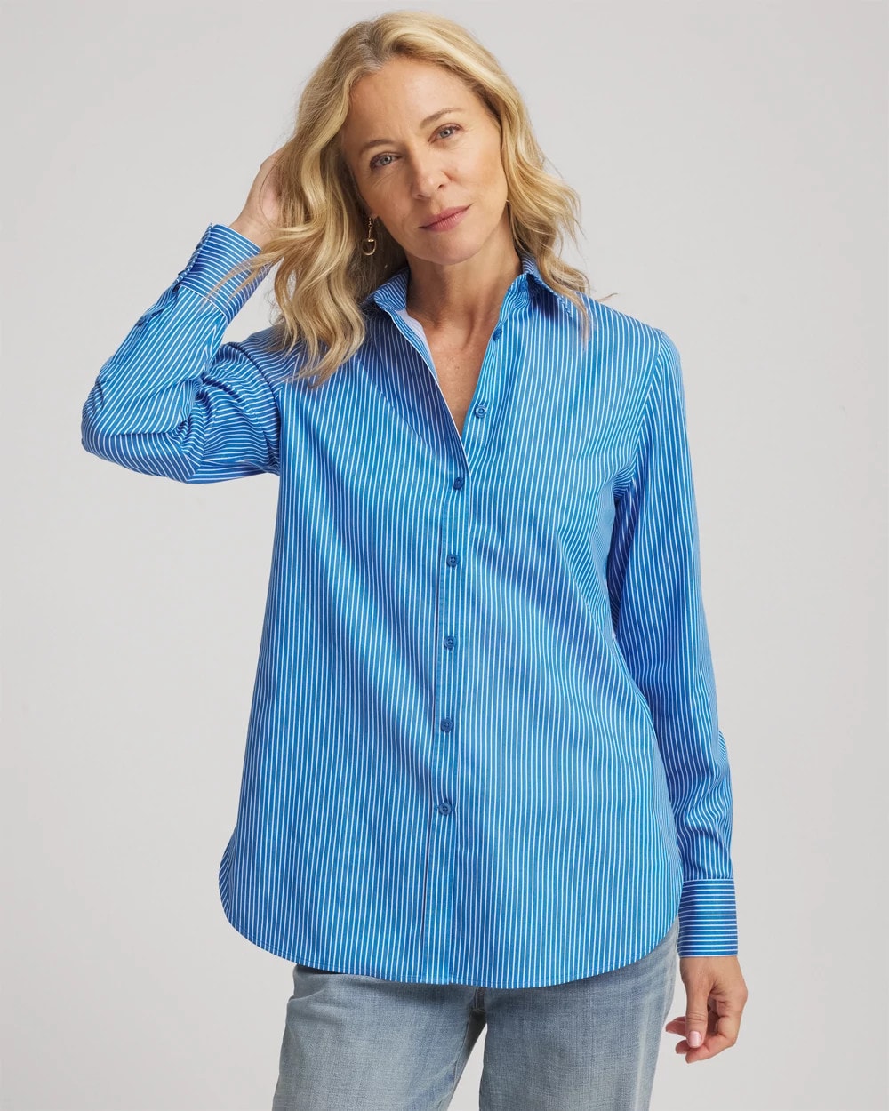 Chico's Discount - No Iron™ Classic Striped Shirt