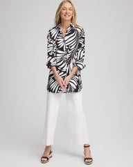 Chico's Sale - No Iron™ Printed Palms Button Down Tunic