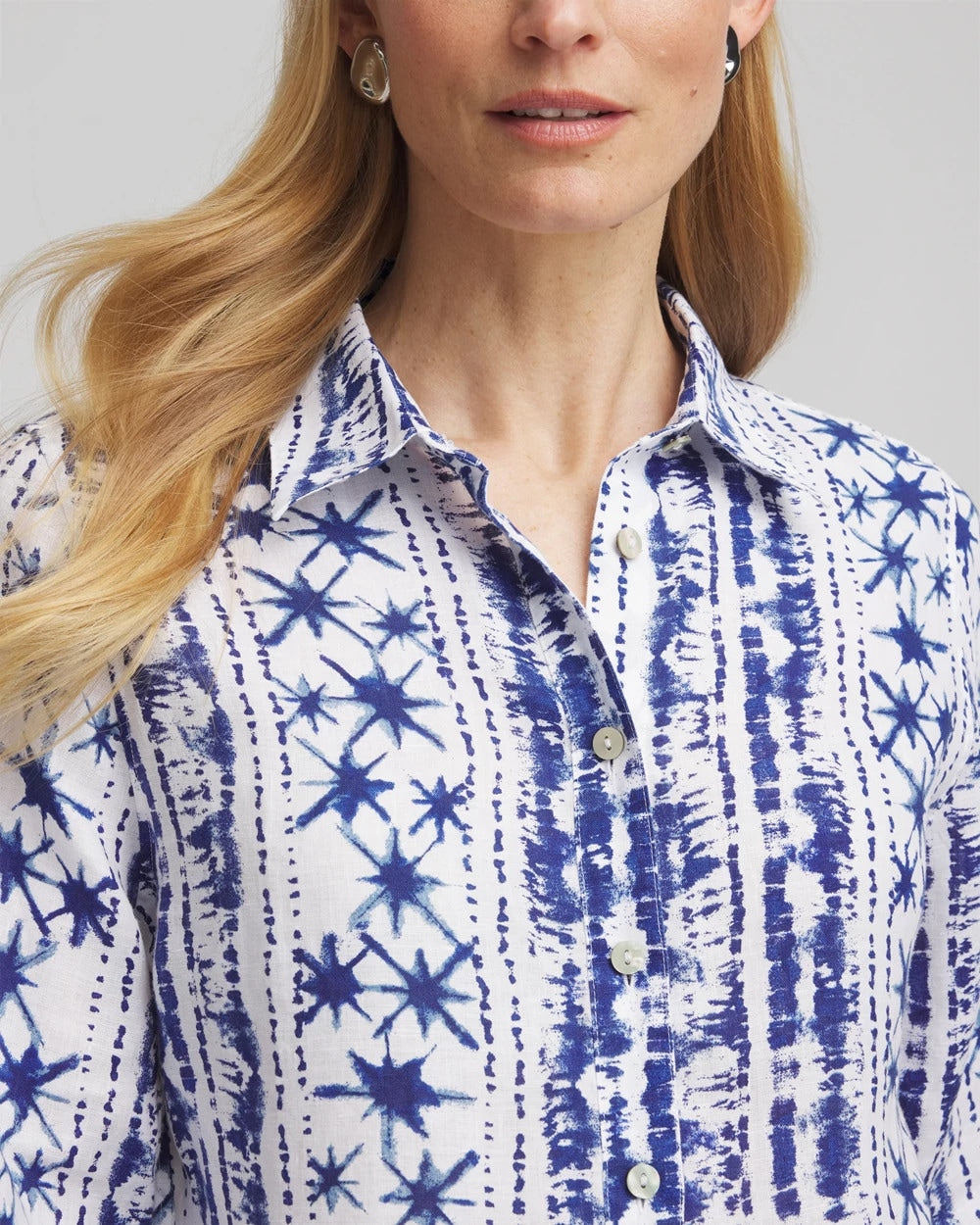 Chico's US - No Iron™ Star Print Linen Shirt