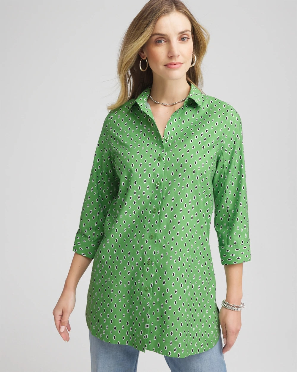 Chico's Discount - No Iron™ Geo-Print Tunic