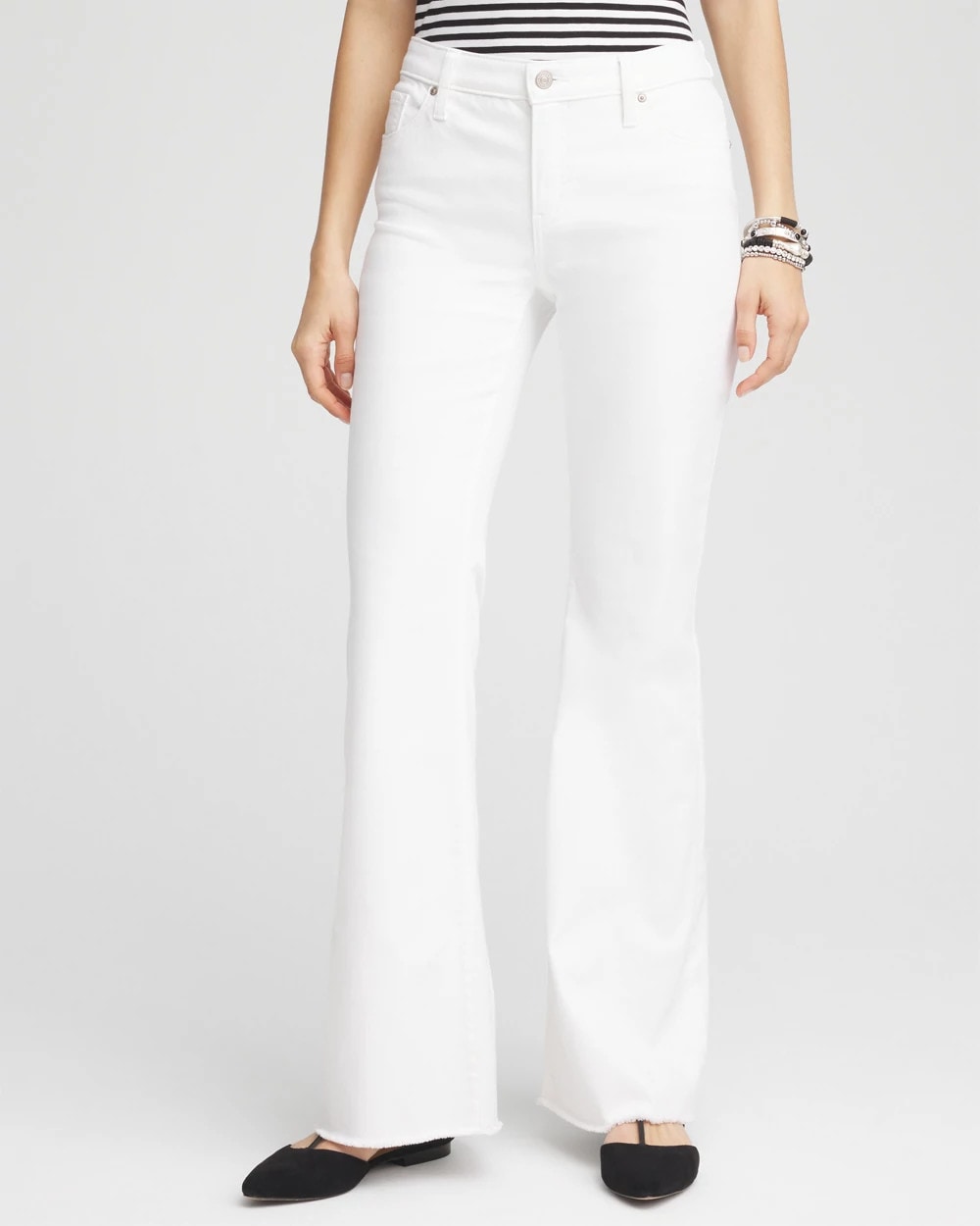 Chico's US - Girlfriend No Stain Frayed Flared Jeans