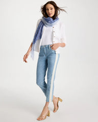 Chico's On Sale - Girlfriend Ticking Stripe Crop Jeans