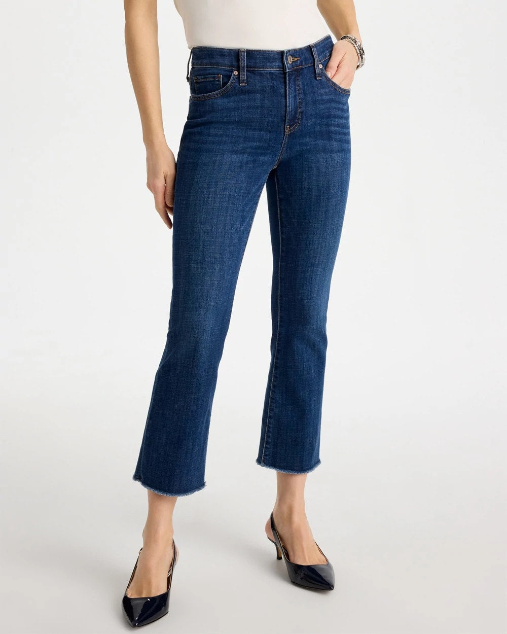 Chico's For Sale - Petite Girlfriend Fray Hem Kick Flares