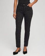 Chico's Online - Stone Embellished Girlfriend Slim Ankle Jeans