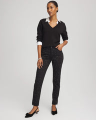 Chico's Online - Stone Embellished Girlfriend Slim Ankle Jeans