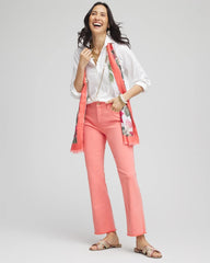 Chico's For Sale - Girlfriend Fray Hem Kick Flare Jeans