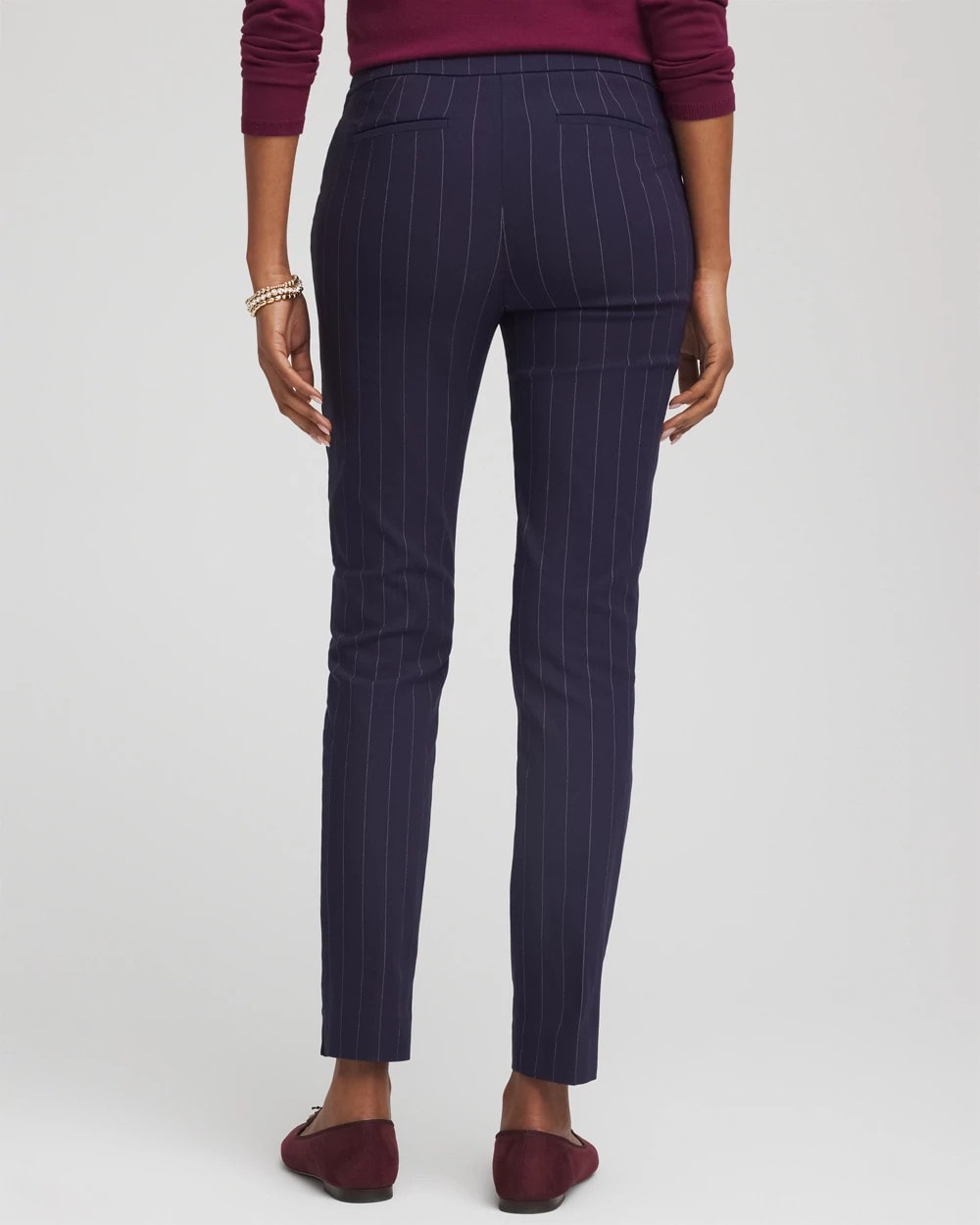 Chico's Online - Pinstriped Brigitte™ Slim Pull-On Ankle Pants