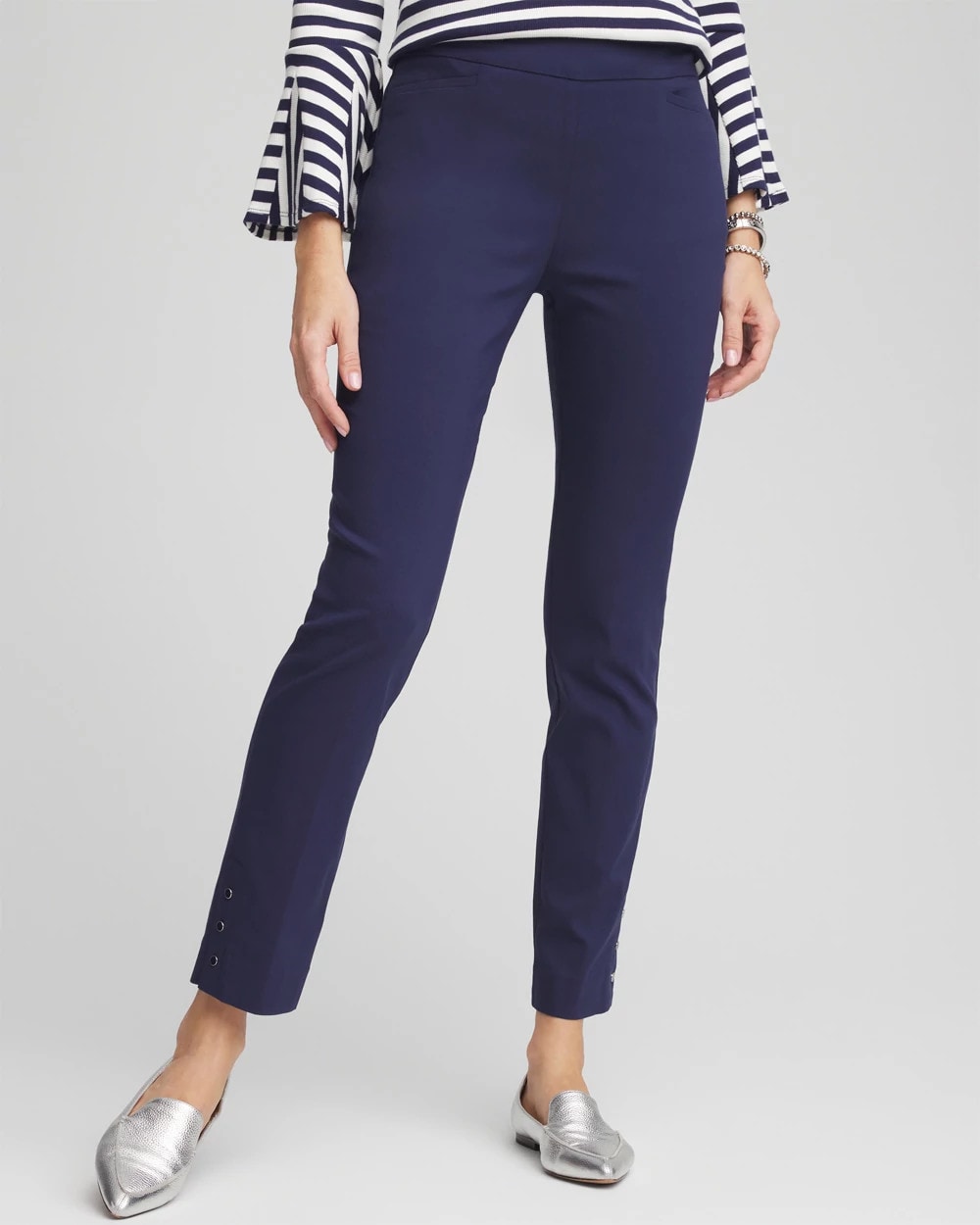 Chico's / Brigitte™ Pull-On Slim Rivet Ankle Pants