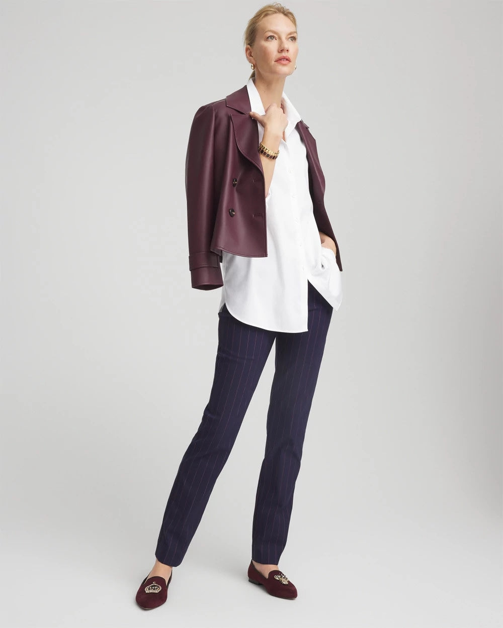 Chico's On Sale - Shadow Stripe Brigitte™ Slim Pull-On Pants