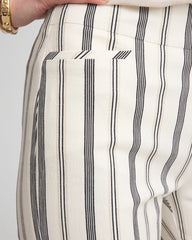 Chico's Discount - Brigitte™ Slub Striped Cropped Pants