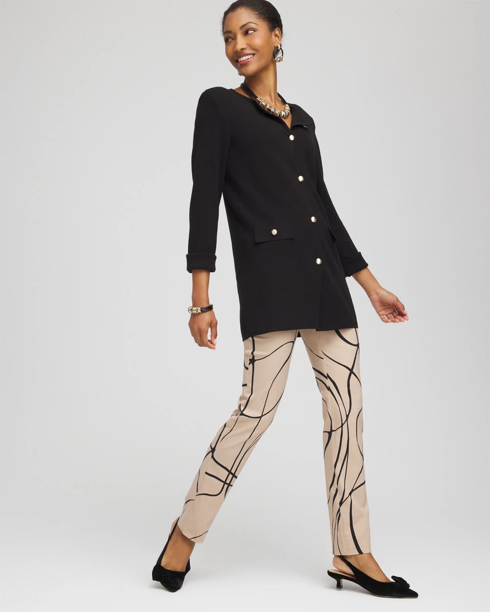 Chico's On Sale - Brigitte™ Golden Leaf Slim Full-Length Pants