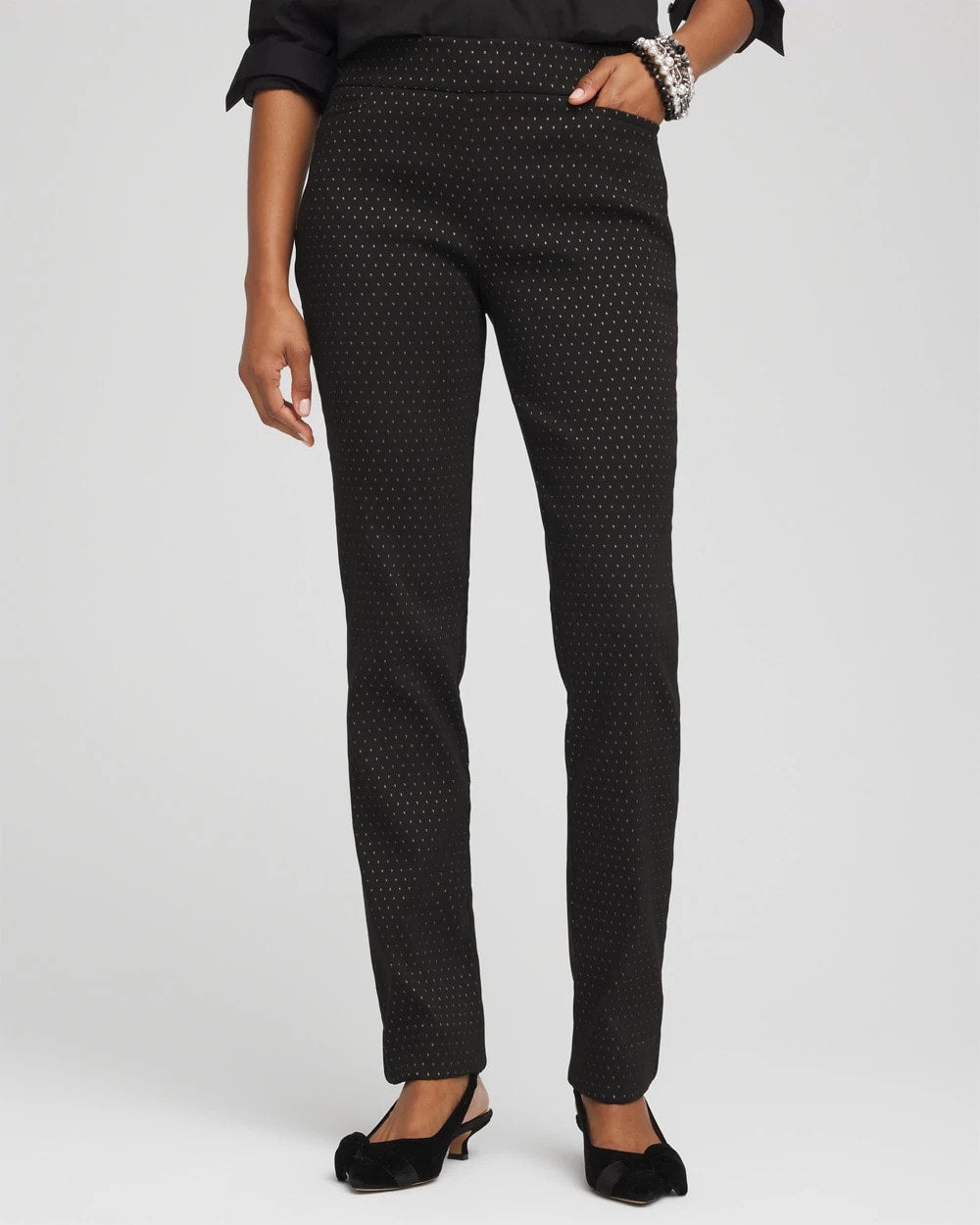 Chico's For Sale - Brigitte™ Slim Full-Length Jacquard Pants