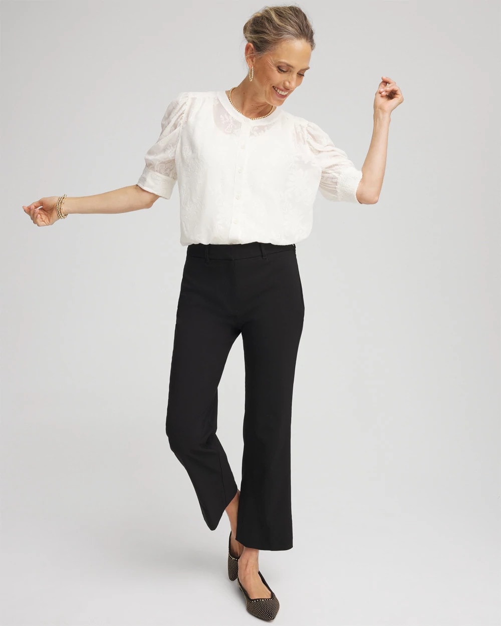 Chico's / Emme Cropped Flared Pants