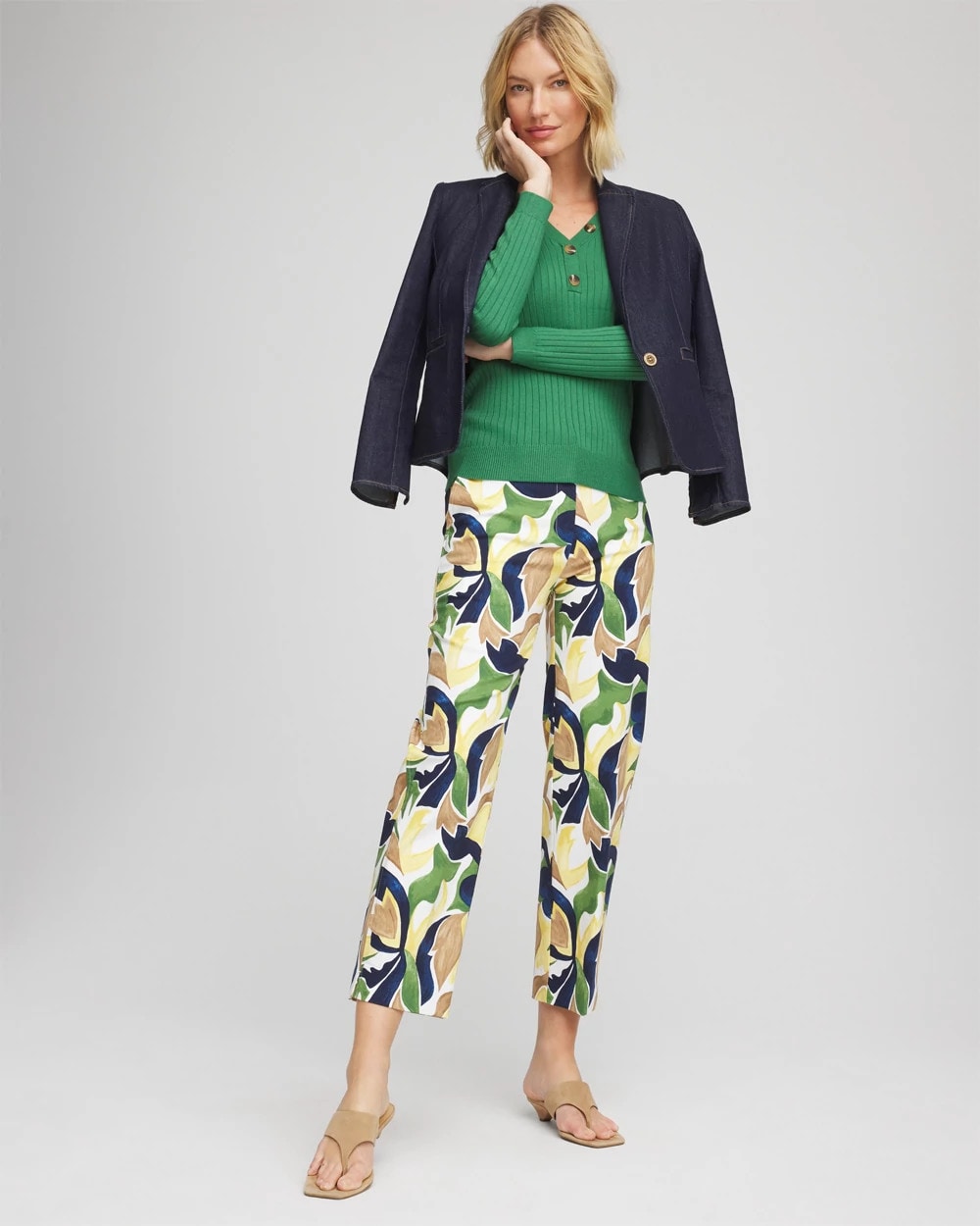 Chico's Discount - Emme Straight Mod Cropped Pants