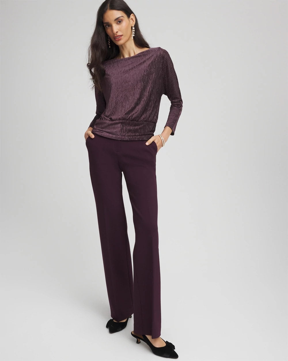 Chico's Sale - Emme Wide-Leg Trouser Ponte Pants