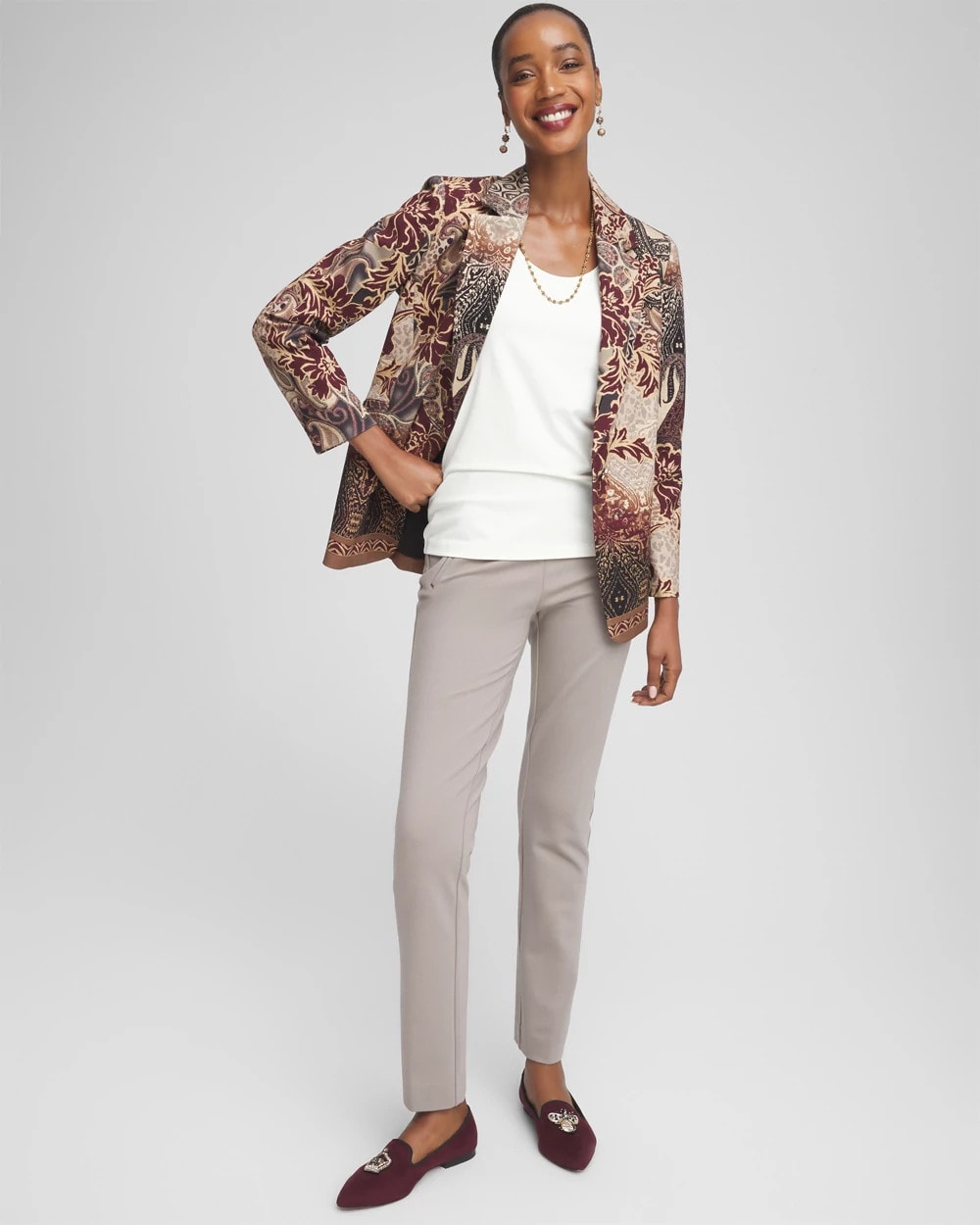 Chico's US - Juliet Slim Trim Detail Ankle Pants