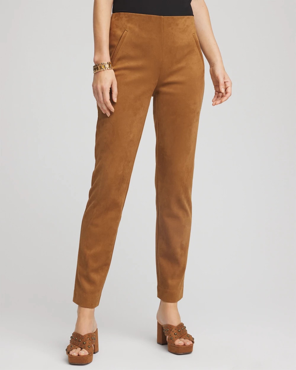 Chico's Outlet - Faux Suede Juliet Slim Ankle Pants