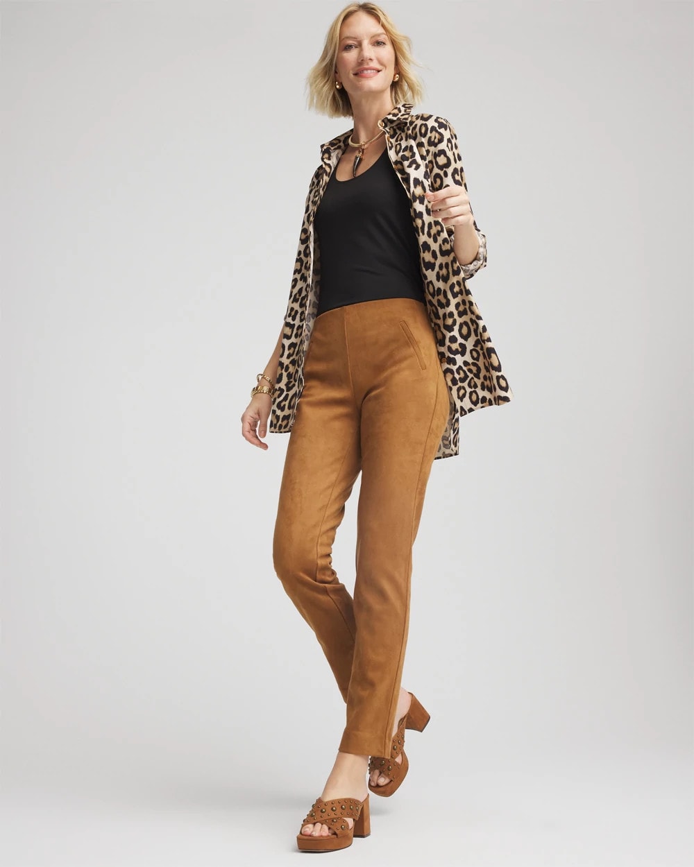 Chico's Outlet - Faux Suede Juliet Slim Ankle Pants