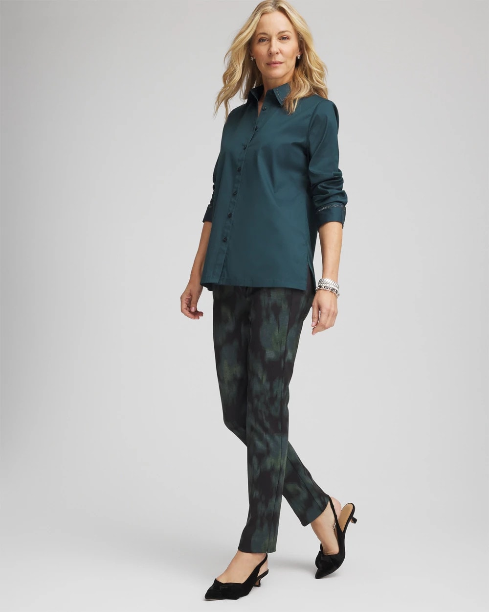 Chico's / Brinkly Blur Juliet Slim Ankle Pants