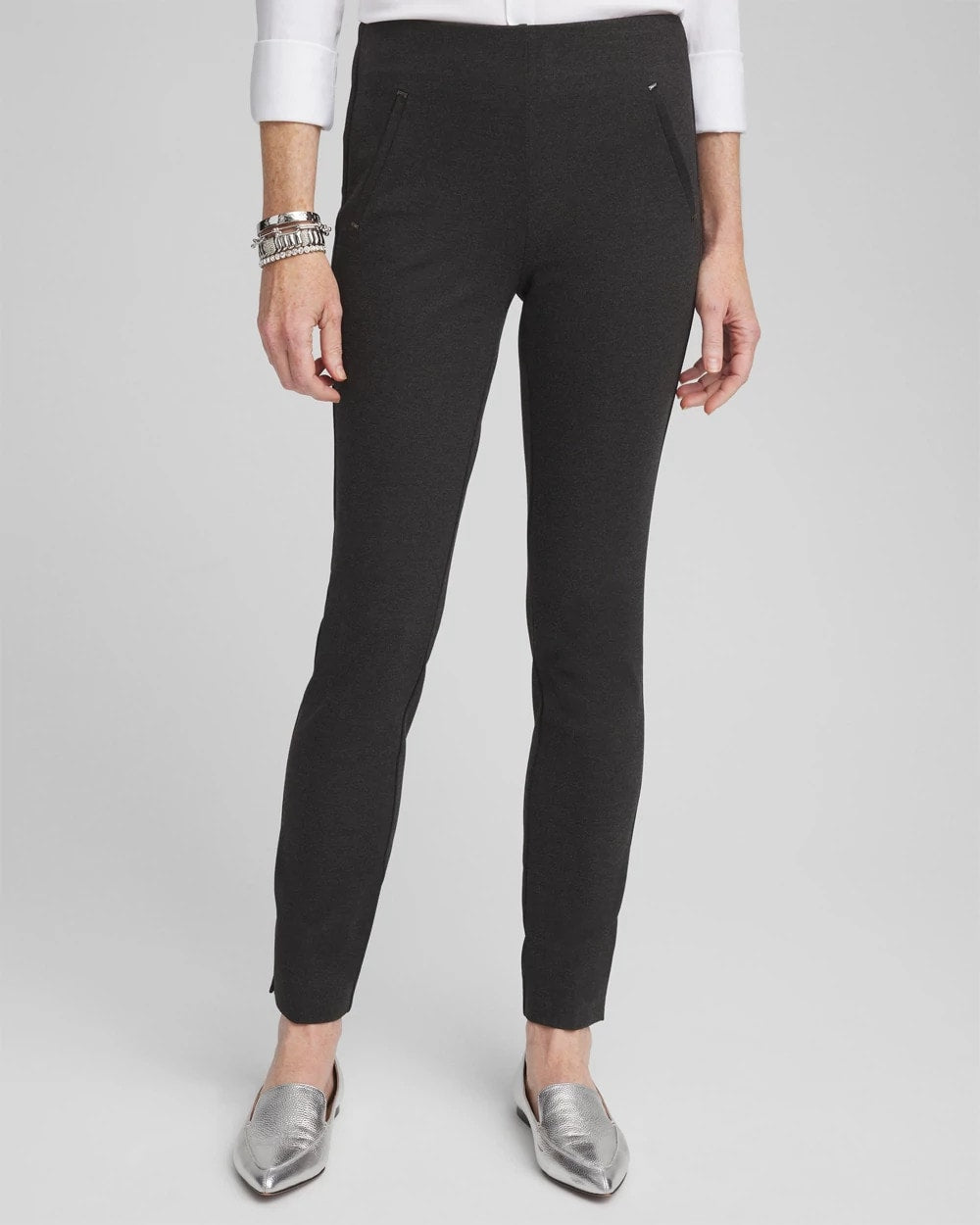 Chico's US - Juliet Trim Detail Ponte Ankle Pants