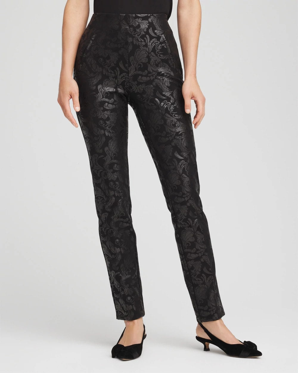 Chico's / Juliet Foiled Slim Ponte Pants