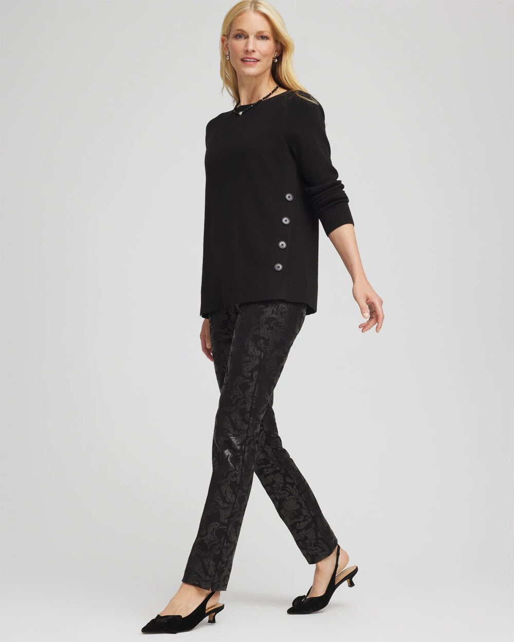Chico's / Juliet Foiled Slim Ponte Pants