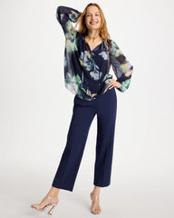 Chico's Discount - Crinkle Chiffon Tie-Front Blouse