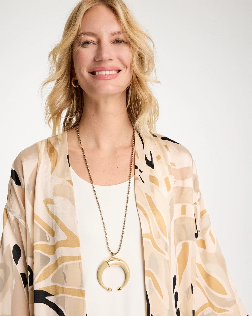 Chico's / Long Horn Pendant Necklace